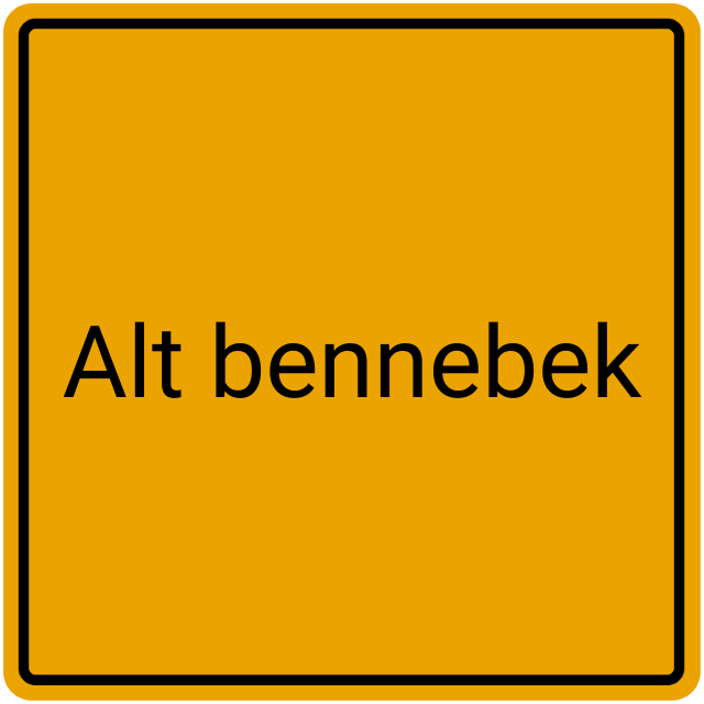 Meldebestätigung Alt Bennebek